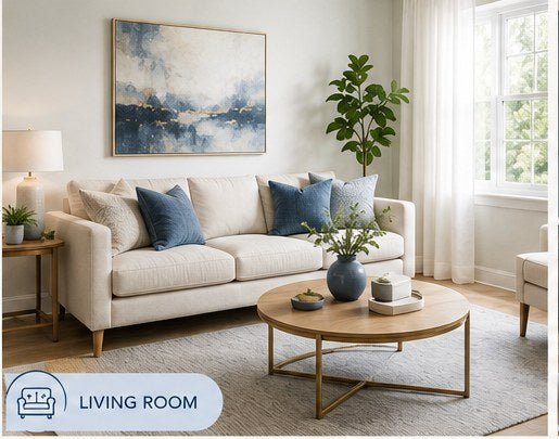 Bright clean living room